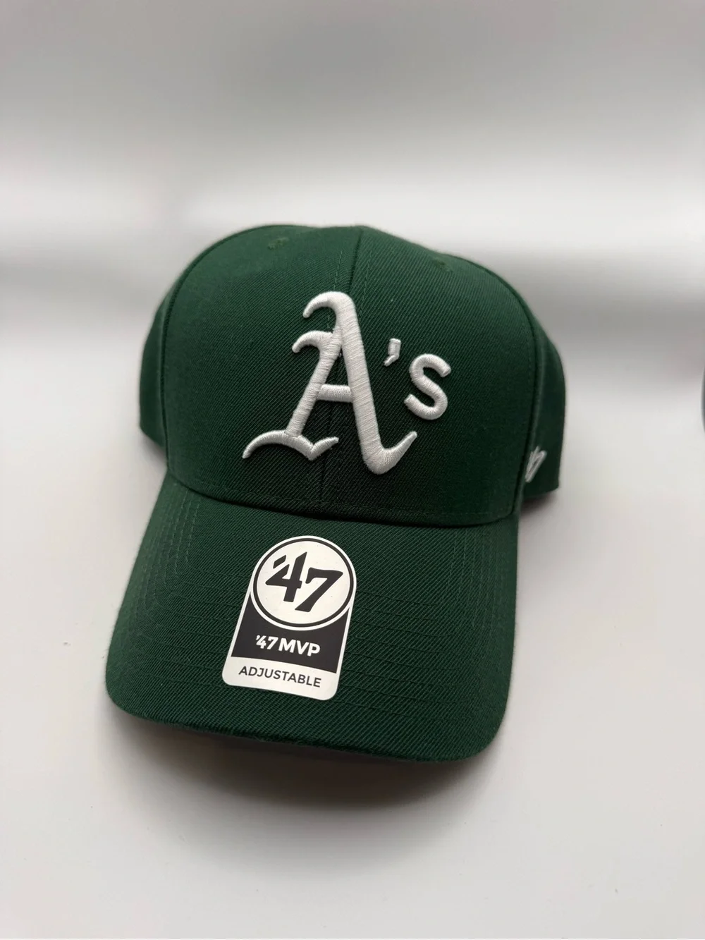 MLB Oakland A's Green Adjustable '47 MVP Hat with White Logo